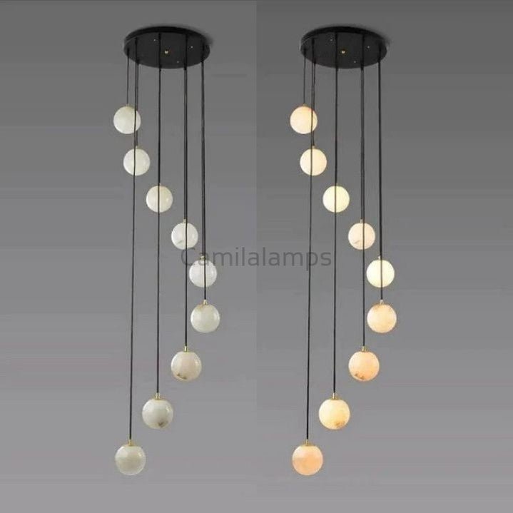 Alabaster Global Wavy Chandelier - Camilalamps - Ca-1aL2023-1C1200