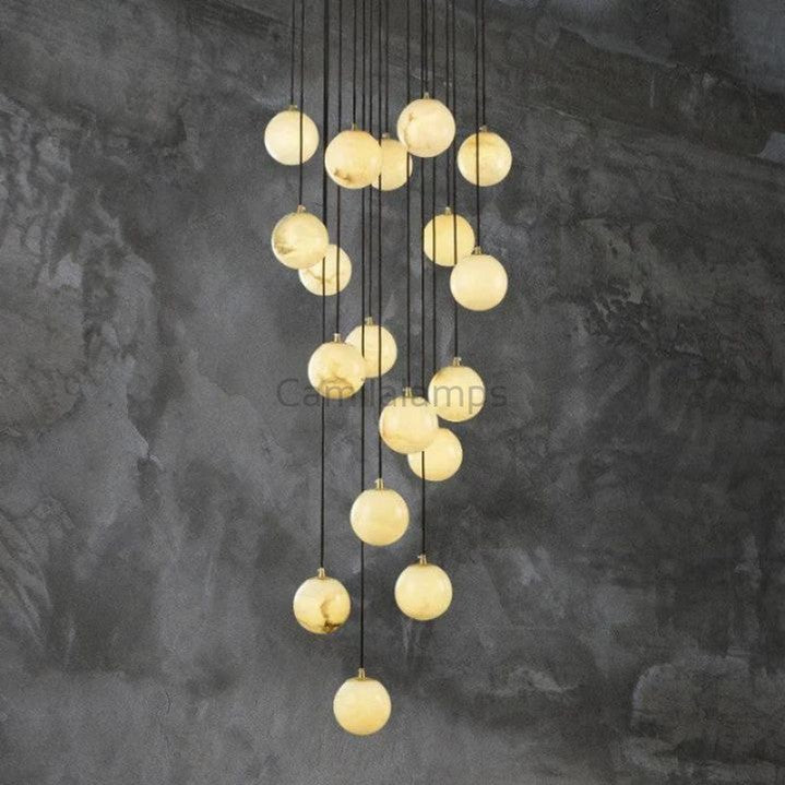 Alabaster Global Wavy Chandelier - Camilalamps - CA - AL2023 - C1202