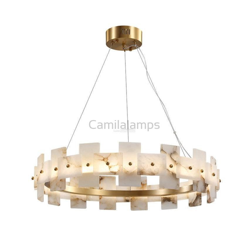 Alabaster Halo Chandelier 23.6''31.5'' - Camilalamps - alaba-11860-1Codel-1Brass-13