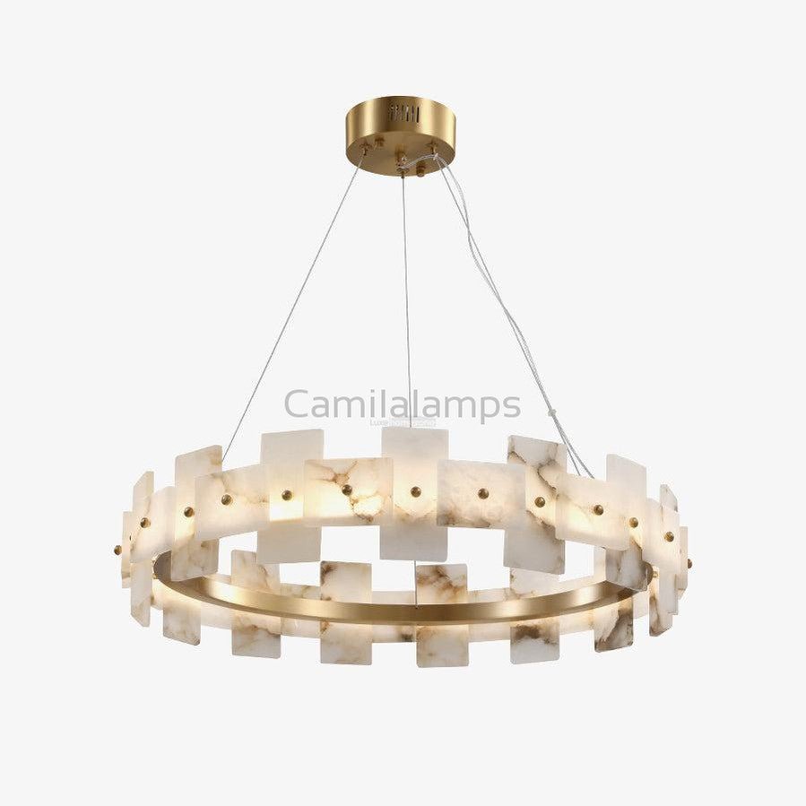 Alabaster Halo Chandelier 23.6''31.5'' - Camilalamps - alaba-11860-1Codel-1Brass-13