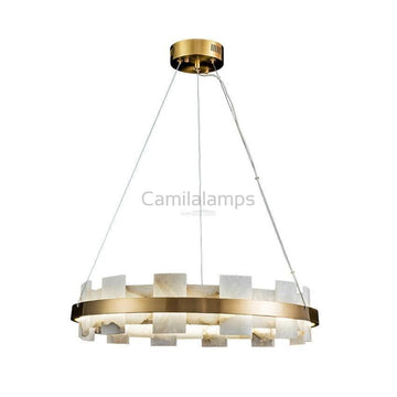 Alabaster Halo Chandelier 23.6''31.5'' - Camilalamps - alaba-11860-1Codel-1Brass-11