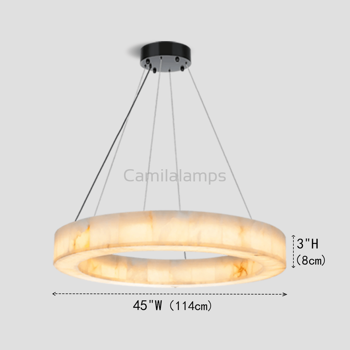 Alabaster Halo Ring Chandelier - Camilalamps - CA - LI2024 - C5554