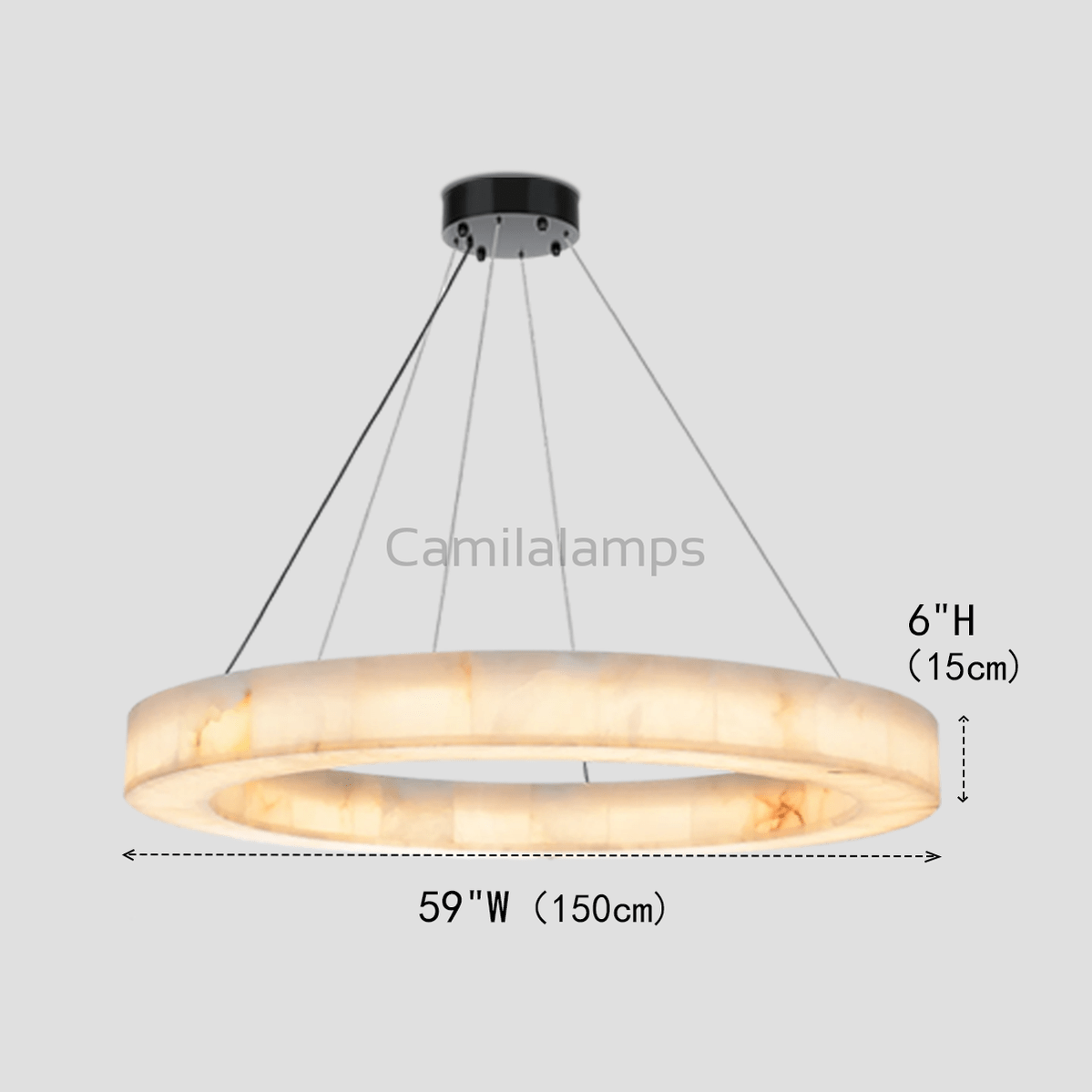 Alabaster Halo Ring Chandelier - Camilalamps - Ca-1LI2024-1C5554