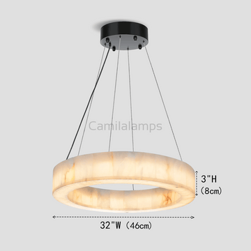 Alabaster Halo Ring Chandelier - Camilalamps - CA - LI2024 - C5554