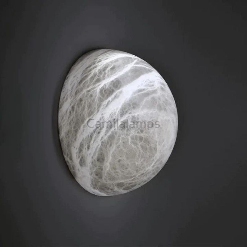 Alabaster Hemisphere Wall Sconce 5.9" D 7.9" D 11.8" D - Camilalamps - CA - Alabas - 00551