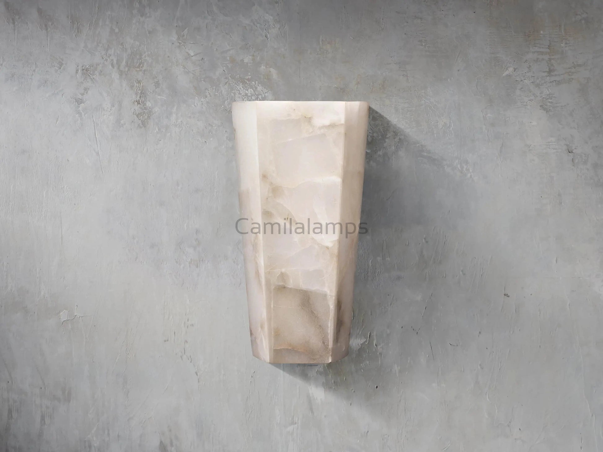 Alabaster Large Hexagonal Sconce - Camilalamps - CA - 799631H040