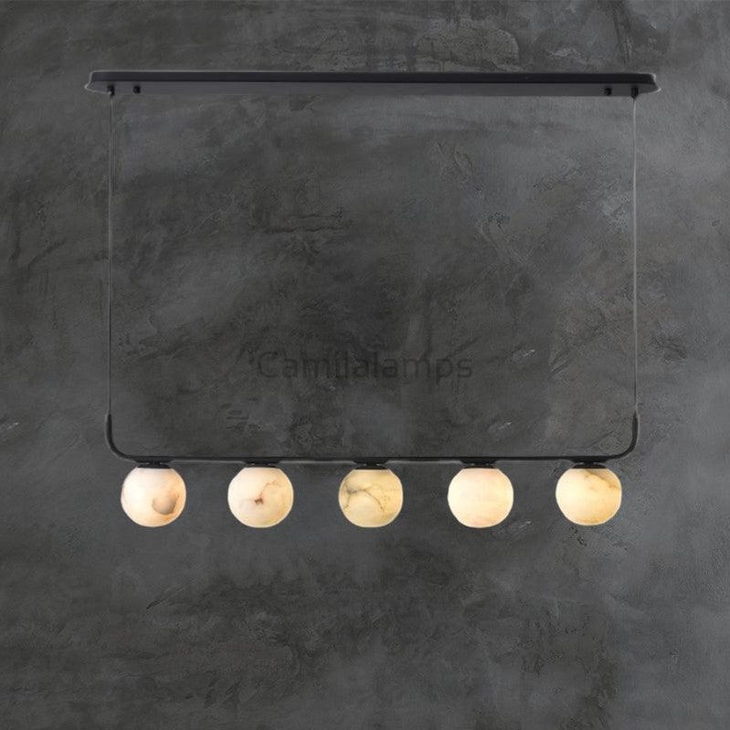 Alabaster Linear 5 Lights Chandelier - Camilalamps - CAM - ALB - 1