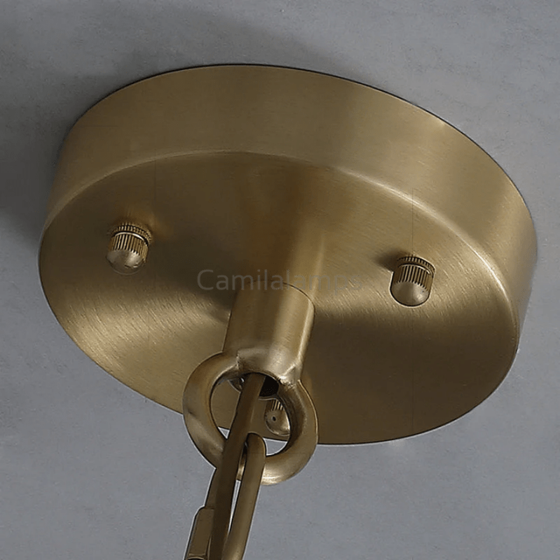 Alabaster Lorry Modern Multi - Layer Round Chandelier 31" - Camilalamps - alaba-1121-1Brass-11