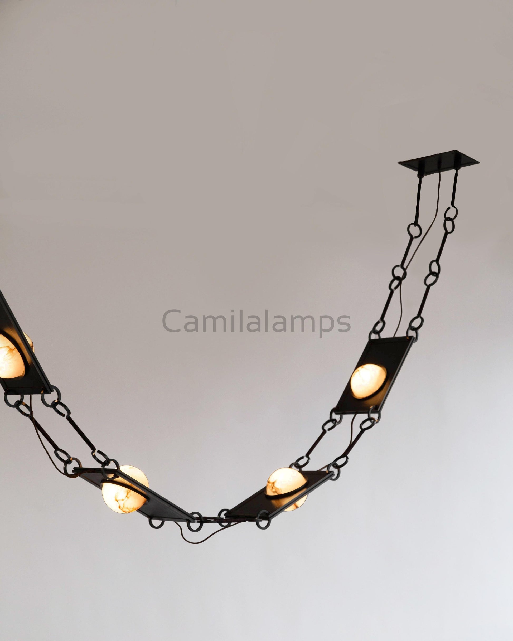 Alabaster Mina Swag Chandelier - Camilalamps - CA - Min - 601