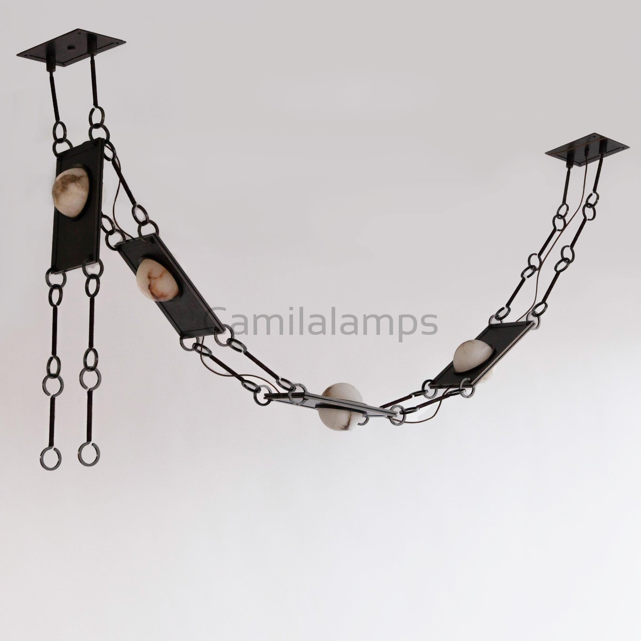 Alabaster Mina Swag Chandelier - Camilalamps - CA - Min - 601