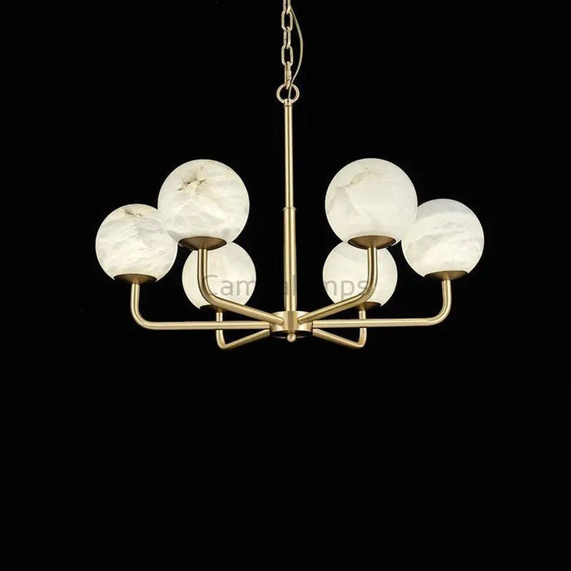 Alabaster Modern Global Dining Chandelier - Camilalamps - alaba-11368-16 Lig-11