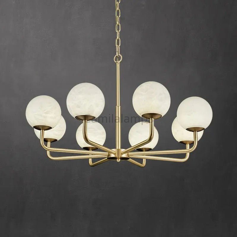 Alabaster Modern Global Dining Chandelier - Camilalamps - alaba-11368-16 Lig-11