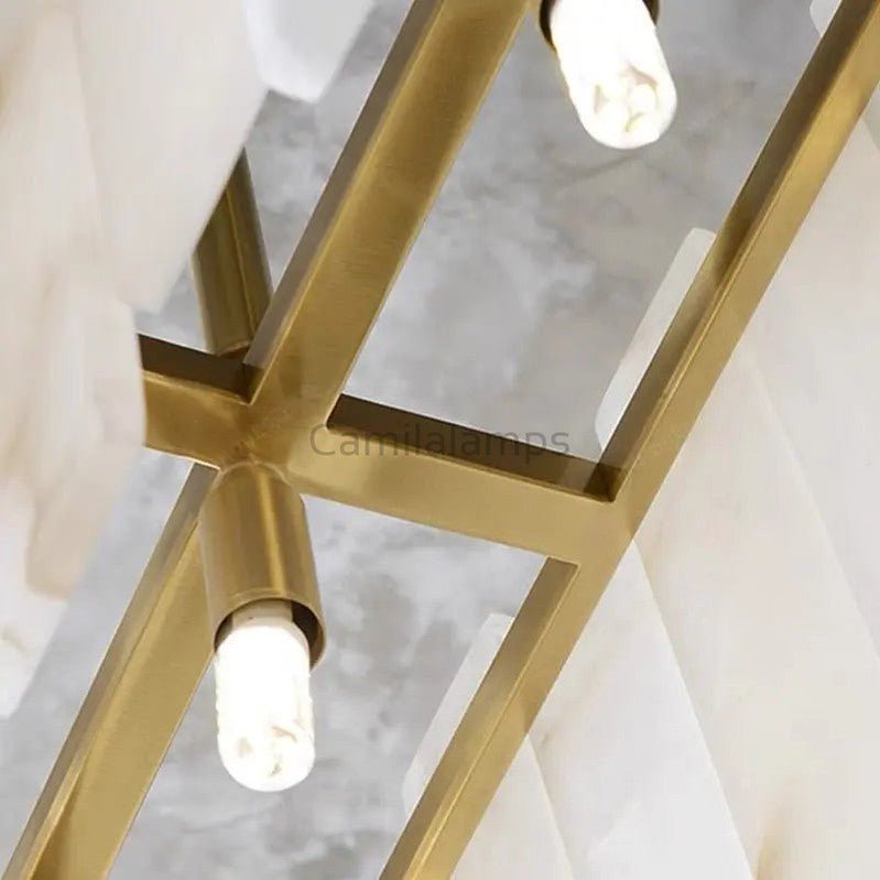 Alabaster Modern Rectangular Dining Room Chandeliers - Camilalamps - alaba-11366-1-11