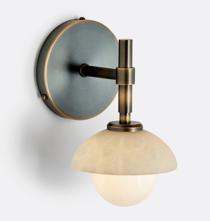 Alabaster Shade Greenwich Wall Sconce - Camilalamps - CAARHWS - 2561814