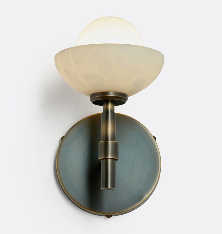 Alabaster Shade Greenwich Wall Sconce - Camilalamps - CAARHWS - 2561814