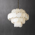 Alabaster Shell Brass Chandelier with 2/3/4/5/6 layer - Camilalamps - alaba-11723-16 lay-1Brass-16