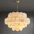 Alabaster Shell Brass Chandelier with 2/3/4/5/6 layer - Camilalamps - alaba-11723-16 lay-1Brass-16