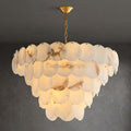 Alabaster Shell Brass Chandelier with 2/3/4/5/6 layer - Camilalamps - alaba-11723-16 lay-1Brass-16