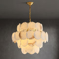Alabaster Shell Brass Chandelier with 2/3/4/5/6 layer - Camilalamps - alaba-11723-16 lay-1Brass-16