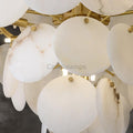 Alabaster Shell Brass Chandelier with 2/3/4/5/6 layer - Camilalamps - alaba-11723-16 lay-1Brass-16
