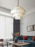Alabaster Shell Brass Chandelier with 2/3/4/5/6 layer - Camilalamps - alaba-11723-16 lay-1Brass-16