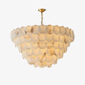 Alabaster Shell Brass Chandelier with 2/3/4/5/6 layer - Camilalamps - alaba-11723-16 lay-1Brass-16
