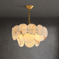Alabaster Shell Brass Chandelier with 2/3/4/5/6 layer - Camilalamps - alaba-11723-16 lay-1Brass-16