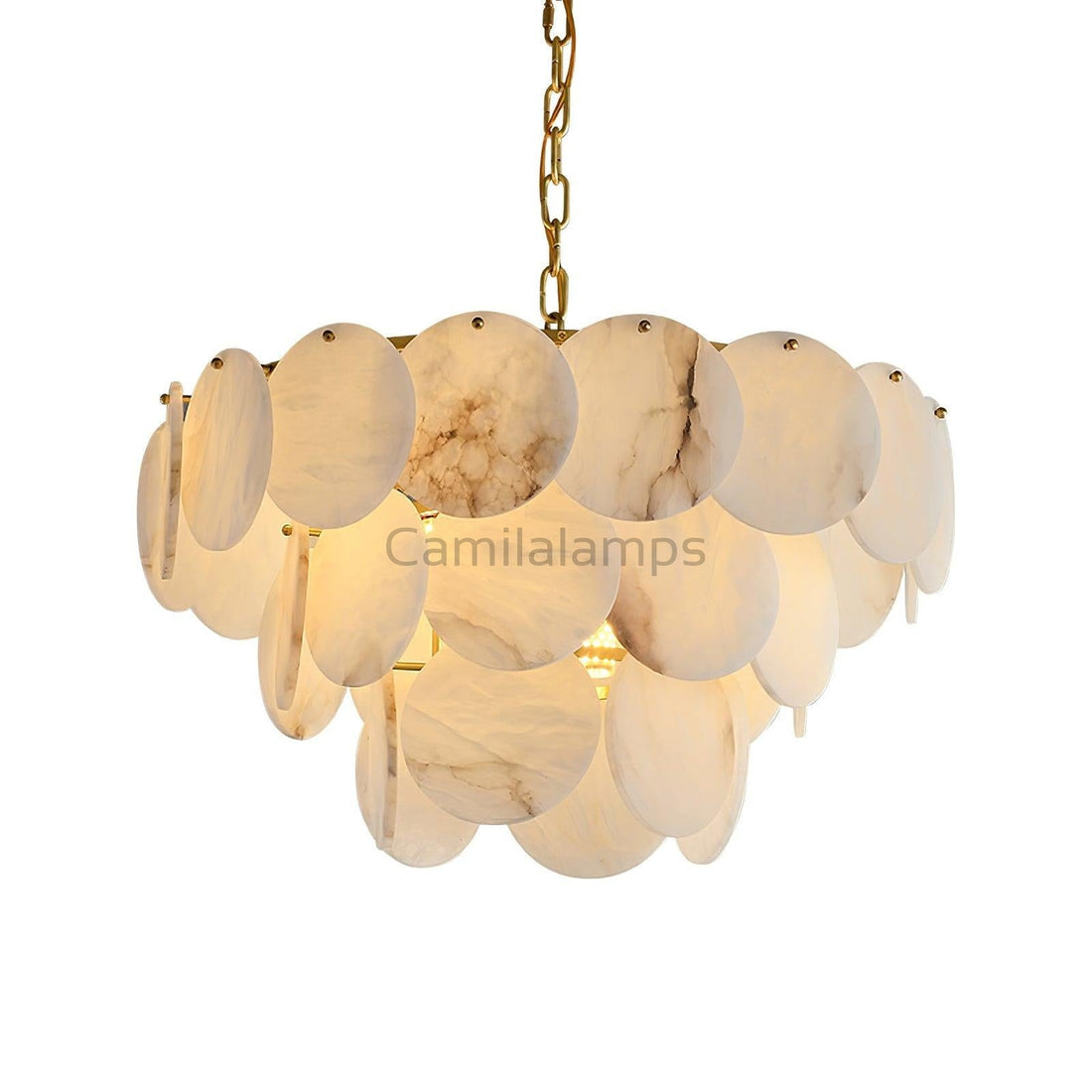 Alabaster Shell Brass Chandelier with 2/3/4/5/6 layer - Camilalamps - alaba-11723-12 lay-1Brass-11