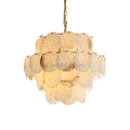 Alabaster Shell Brass Chandelier with 2/3/4/5/6 layer - Camilalamps - alaba-11723-14 lay-1Brass-13