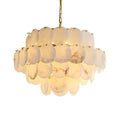 Alabaster Shell Brass Chandelier with 2/3/4/5/6 layer - Camilalamps - alaba-11723-14 lay-1Brass-14