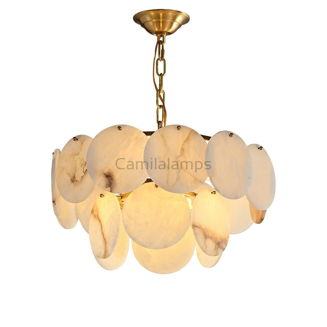 Alabaster Shell Brass Chandelier with 2/3/4/5/6 layer - Camilalamps - alaba-11723-12 lay-1Brass-11