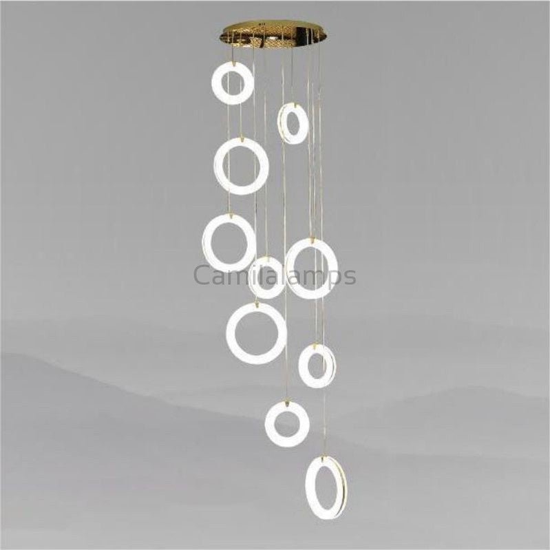 Alabaster Toroid Staircase Pendant Chandelier - Camilalamps - alaba-1479