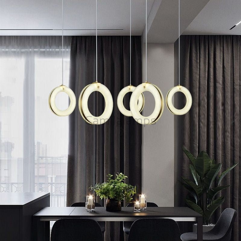 Alabaster Toroid Staircase Pendant Chandelier - Camilalamps - alaba-1479