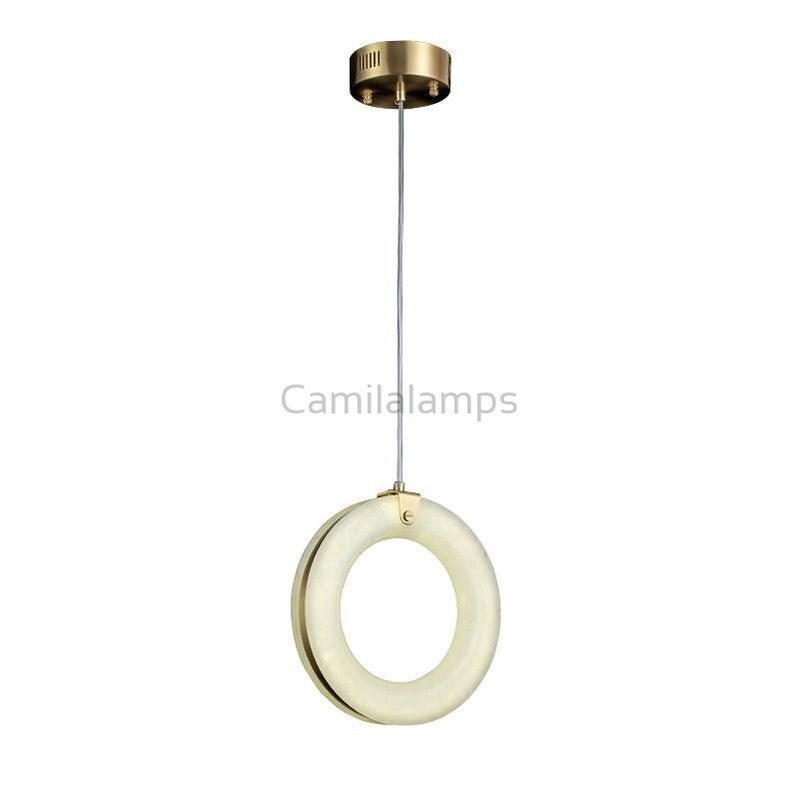 Alabaster Toroid Staircase Pendant Chandelier - Camilalamps - alaba-1479