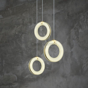 Alabaster Toroid Staircase Pendant Chandelier - Camilalamps - Alaba - 479