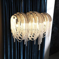 Alana Aluminum Chain Tassel Long Branch Chandelier Light 35