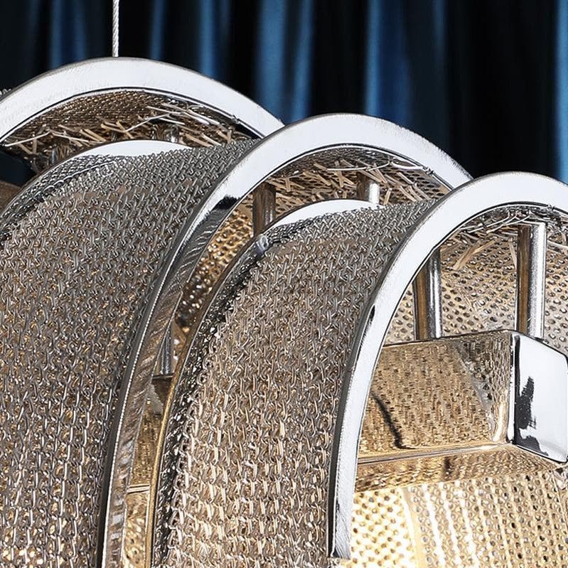 Alana Aluminum Chain Tassel Long Branch Chandelier Light 35" - Camilalamps - BU5134-10979