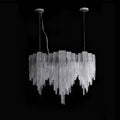 Alana Aluminum Chain Tassel Long Branch Chandelier Light 35