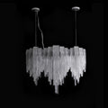 Alana Aluminum Chain Tassel Long Branch Chandelier Light 35