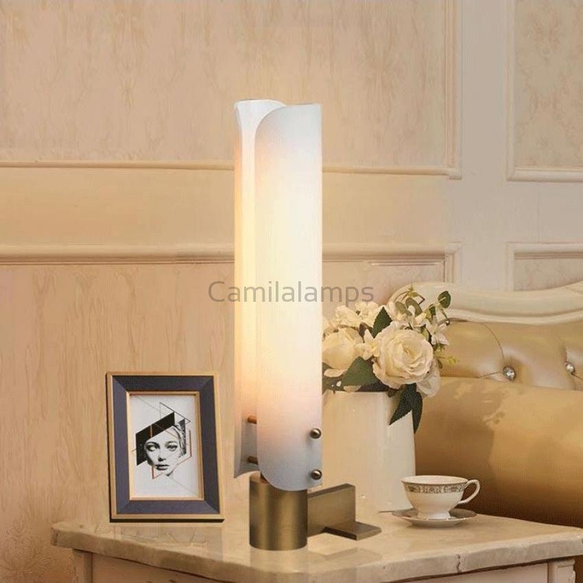 Alen White Glass Shade Table Lamp - Camilalamps - CA - 22164