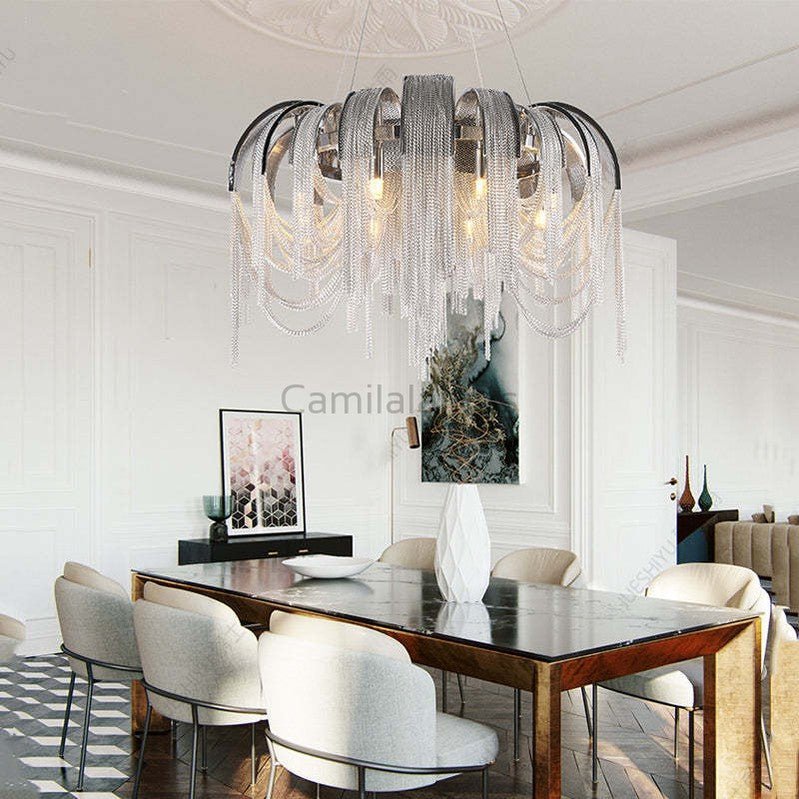 Alisa Aluminum Luxury Round Decor Chandelier - Camilalamps - OL-1aL1122-1C1916