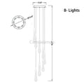 Allure Multi - LED Glass Staircase Chandelier 49 Lights - Camilalamps - CA - MLGSC - 7