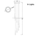Allure Multi - LED Glass Staircase Chandelier 49 Lights - Camilalamps - Ca-1CLGSC-17