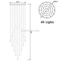 Allure Multi - LED Glass Staircase Chandelier 49 Lights - Camilalamps - CA - MLGSC - 7