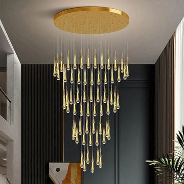 Allure Multi - LED Glass Staircase Chandelier 49 Lights - Camilalamps - Ca-1CLGSC-17
