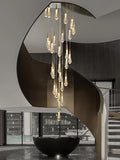 Allure Multi - LED Glass Staircase Chandelier - Camilalamps - CA - MLGSC - 1