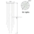 Allure Multi - LED Glass Staircase Chandelier - Camilalamps - Ca-1CLGSC-16