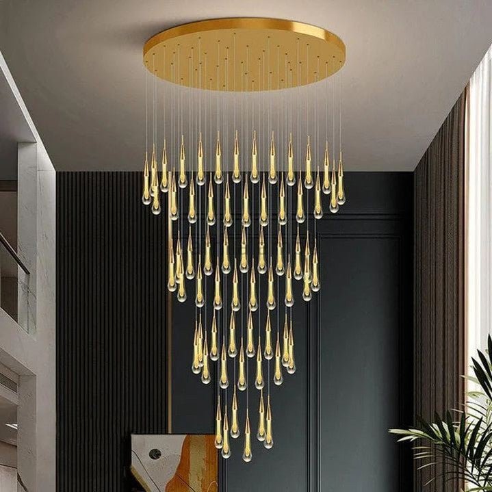 Allure Multi - LED Glass Staircase Chandelier - Camilalamps - Ca-1CLGSC-11