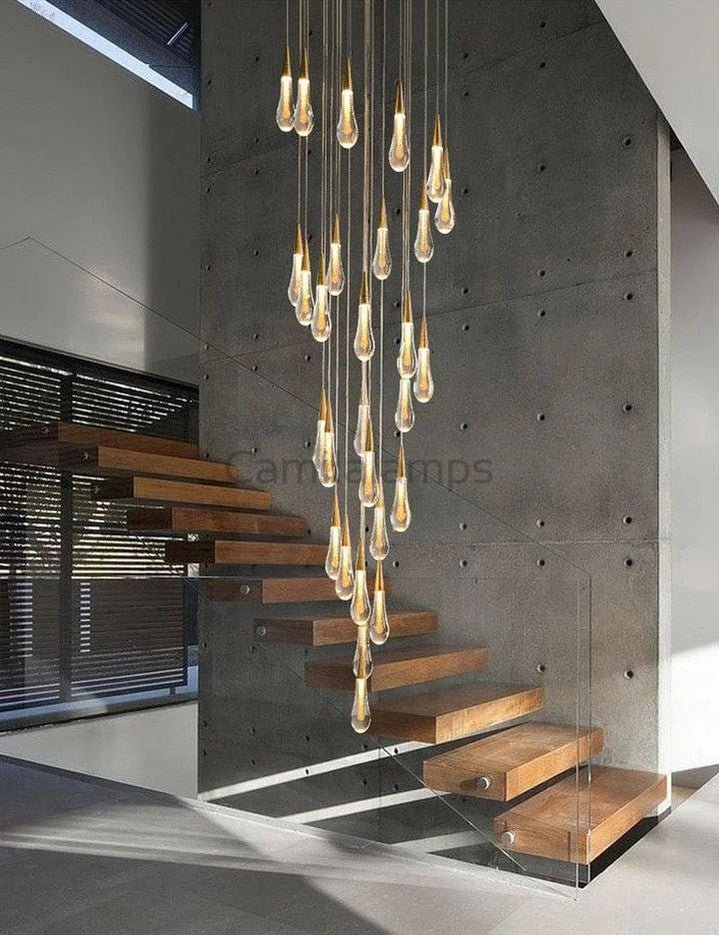 Allure Multi - LED Glass Staircase Chandelier - Camilalamps - Ca-1CLGSC-11