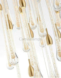 Allure Multi - LED Long Glass Chandelier - Camilalamps - Ca-1aCLGC-16